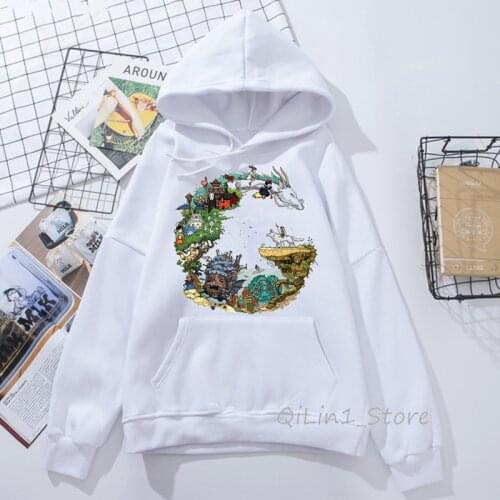 Totoro hoodies women Studio Ghibli Harajuku Kawaii Hoodie men Ullzang Cute Funny Anime Sweatshirts 90s Graphic Hoody unisex