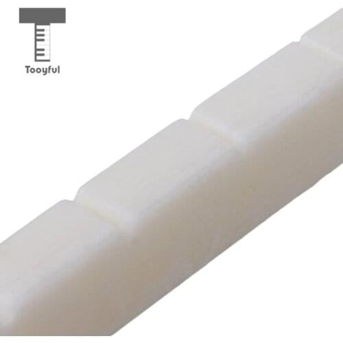 Tooyful 1x Guitar String Slotted Nut White Bone Carved 43mm for6-String Electric Guitar Accs
