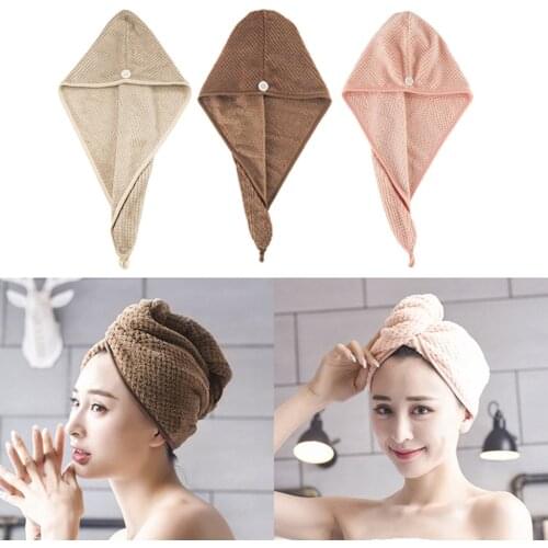 Ultra Absorbent Fast Hair Drying Towel Twist Turban Shower Bath Cap Head Cover