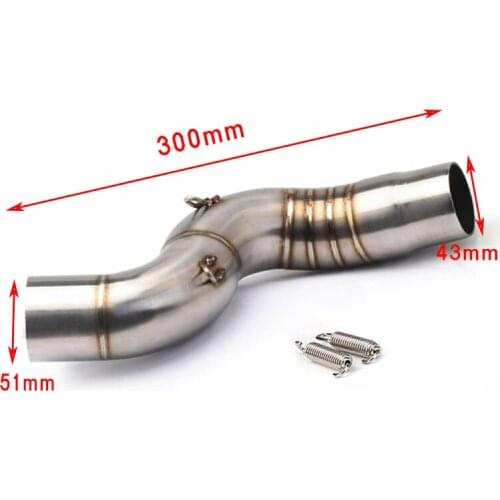 Slip on Motorcycle Exhaust Muffler Middle Pipe Link Pipe 51mm FOR KAWASAKI Ninja ZX-6R 636 2004 2005 2006 2007 2008 year