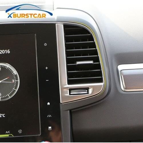 Xburstcar For Renault Koleos Samsung QM6 2016 - 2020 Stainless Steel Car Air Vent Adjustment Knob Cover Trim Sticker Accessories