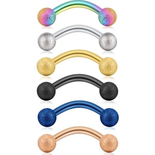 16G Daith Rook Earring Curved Barbell Eyebrow Ring 316L Stainless Steel Cartilage Helix Tragus Piercing Jewelry 8MM 10MM