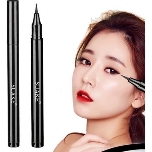 1/3pc SUAKE Quick Dry Eyeliner Waterproof Eyeliner Long-lasting Natural Dense Liquid Eyeliner Curling Smudge-free Eyeliner Cream