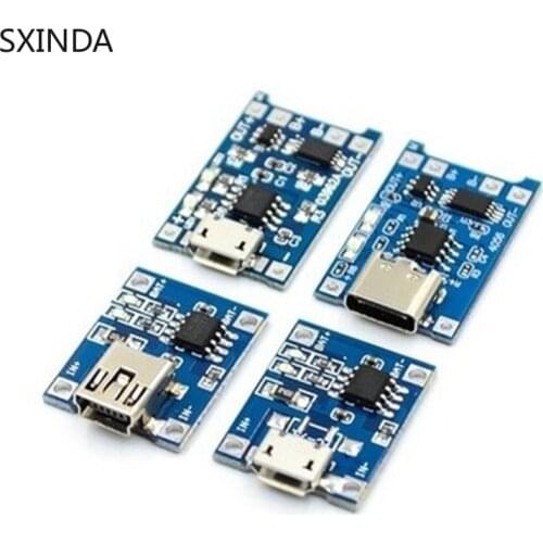 20PCS Tp4056|18650 lithium battery 3.7V 3.6V 4.2V lithium battery charging board 1A MICRO Mini TP4056 1A MICRO TYPE-C