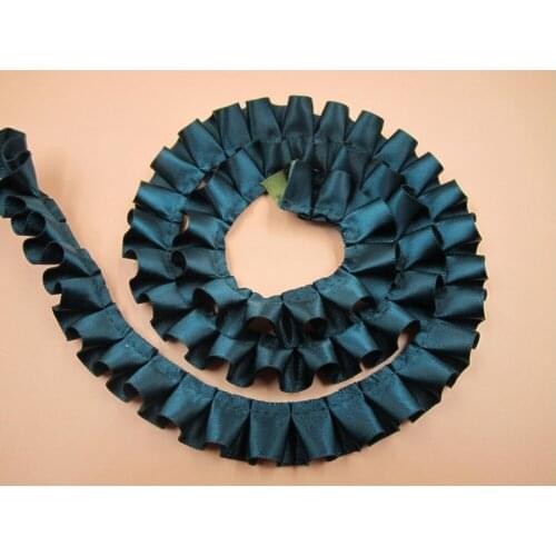 5/8" 15MM Single Face Satin Box Pleated Ribbon.30yards per color per lot