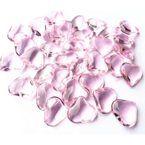 Free Shipping 20Pcs 22*22mm Lovely Pink Glass Heart Shape Smooth Beads With One Hole For Diy Crystal Chandelier Pendants