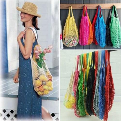 Large Mesh Net Turtle String Shopping Bag Durable Fruit Storage Handbag Tote V