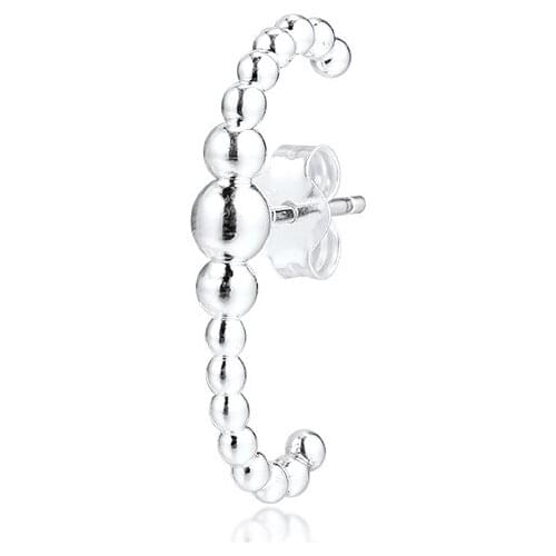 CKK Silver 925 Jewelry Row of Beads Single Stud Earrings For Women Gift Sterling Silver Original Earrings 2021 trend серьги