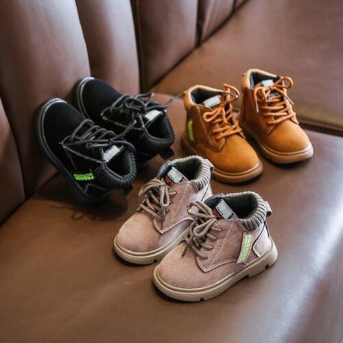 Winter 2021 children plus velvet martin boots women baby short boots warm cotton shoes boys boots children snow boots