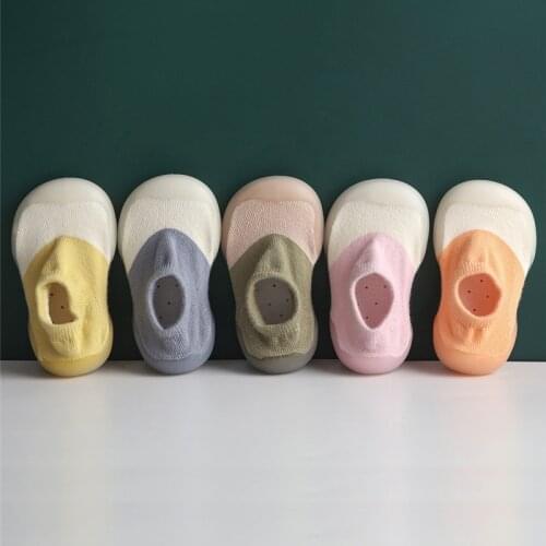 New Baby Boy Girl First Walkers Toddler Non-slip Floor Slippers Babys Indoor Breathable Prewalker Cotton Patchwork Sock Shoes