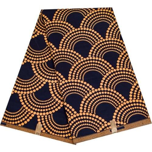 Polyester African Fabric Double Ankara Printed Batik Fabric Imitation Wax Patchwork Sewing Dress Material Artwork Accessory