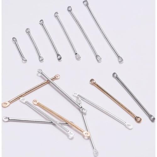 50pcs Metal Gold Silver Color DIY Handmade Earring Findings Charm Pendant Connector For Jewelry Making
