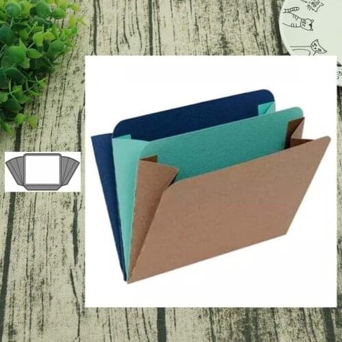 Metal cutting dies accordion pocket cut die mold decoration Scrapbook paper craft knife mould blade punch stencils