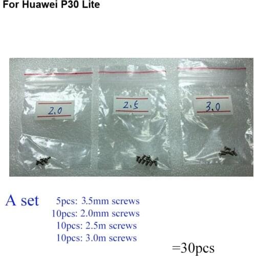 30PCS a set Silver Screw For Huawei P30 Lite mainboard motherboard Cover Screws Repair Parts For Huawei P 30 Lite