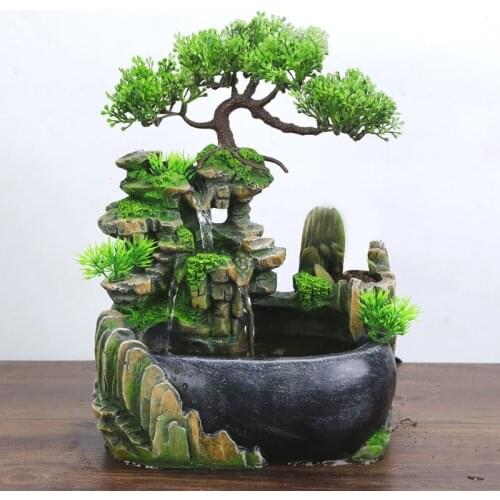 Hand Made Resin Waterfall Desktop Fountain Zen Meditation Waterfall Peaceful Home Decoration