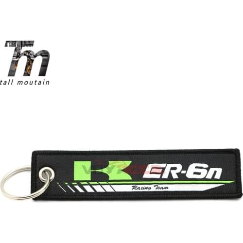 New Arrival Embroidery Key Holder Chain Collection Keychain for Kawasaki ER-6N ER-6F ZR-7 1400GTR Motorcycle Badge Keyring