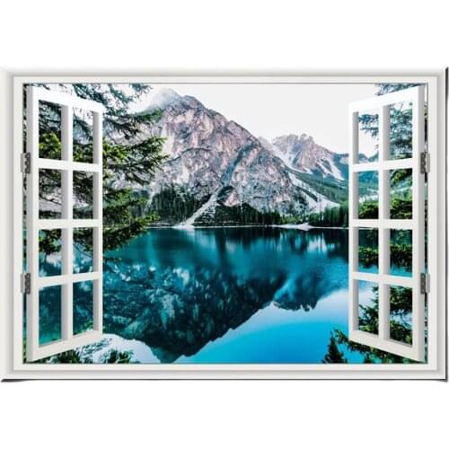Window Landscape 5D DIY Square Round Diamond Painting Cross Stitch Diamond Embroidery Mountain Pattern Of Rhinestone A2297