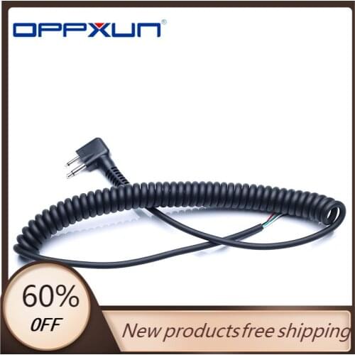 OPPXUN 2PIN Handheld Microphone Cable for Motorola GP88S GP2000 GP3688 GP3188 GP300 Two-Way Radio
