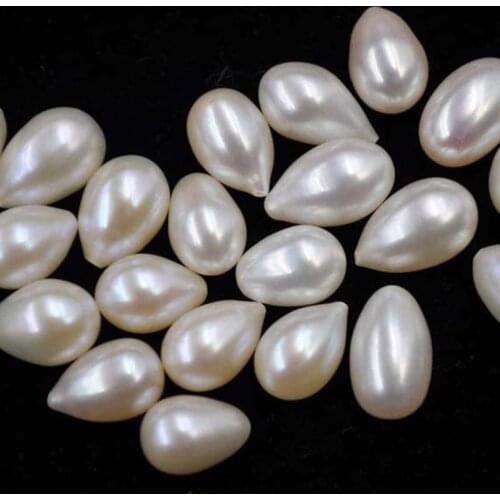 WHOLESALE 500 pcs7.5-8mm rice half hole freshwater pearl