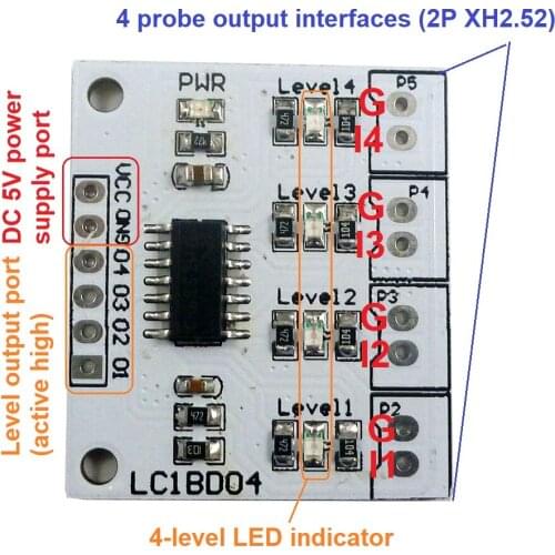 DC 5V 4 Digital Water Liquid Level Indicator Board Controller Sensor Switch Module for Fish tank Water tower