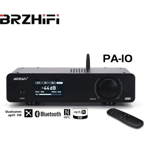BRZHIFI HIFI Full Balanced Remote Control Stereo Power Amplifier APTX-HD Upgraded Home Class AB Bluetooth-compatible Amp CSR8675