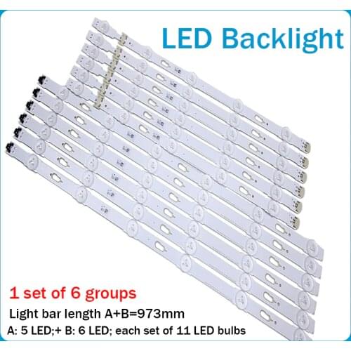 12pcs LED Backlight strip for Samsung UE48JU6000W UE48JU6450 UE48JU6600 UE48JU6770 V5DU-480DCA-R1 480DCB LM41-00121H 00121G
