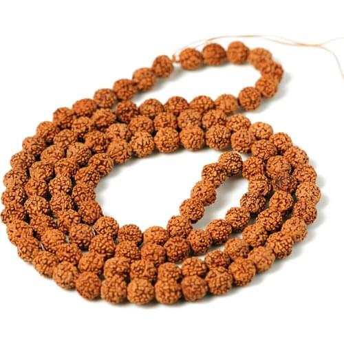 Nature 108Pcs Vajra Bodhi Rudraksha Beads Meditation Mala Bead Jewelry Making Prayer Chakras Bodhi Tibetan Buddhism Accessories