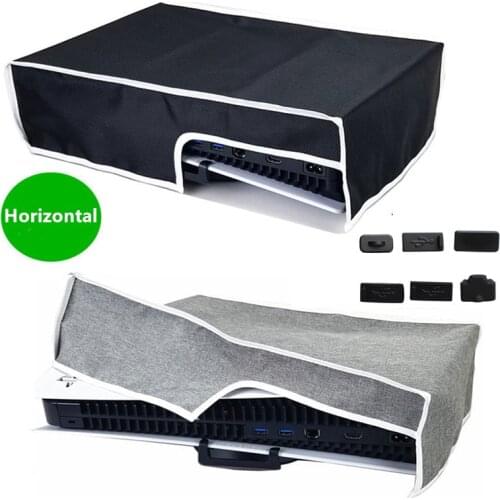 For PS5 Playstation 5 Console Dust Proof Kit Horizontal Dustproof Dust Cover Sleeve Dust Guard Protective Dustprevent Bag Sleeve