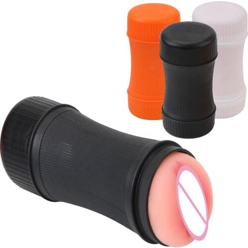 TPE Deep Throat Blow Job Erotic Male Masturbator Cup Realistic Vagina Oral Mouth 2 In 1 Sex Toys For Men