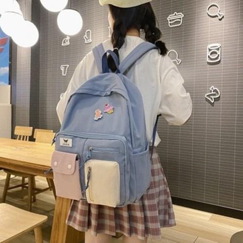 Middle school student schoolbag female 2021 new Korean campus fashion college backpack Harajuku style Japanese girl backpack