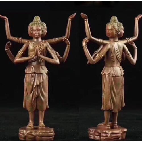 18 cm Asura Buddha Statue Exquisite Carving Crafts Decoration Home Office Bedroom Living Room Decoration Birthday Gift