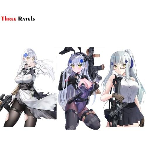 Three Ratels A776 Hk416 Girls Frontline Anime Graffiti Stickers For Laptop Luggage Bicycle Car Skateboard Computer Decals