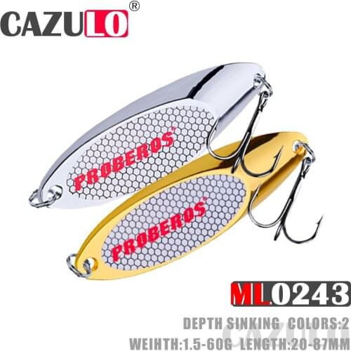 Sinking Metal Spoon Fishing Lure Accesorios Isca Artificial Weights 1.5-60g Bait Bass Articulos De Pesca Carp Fish Tackle Leurre