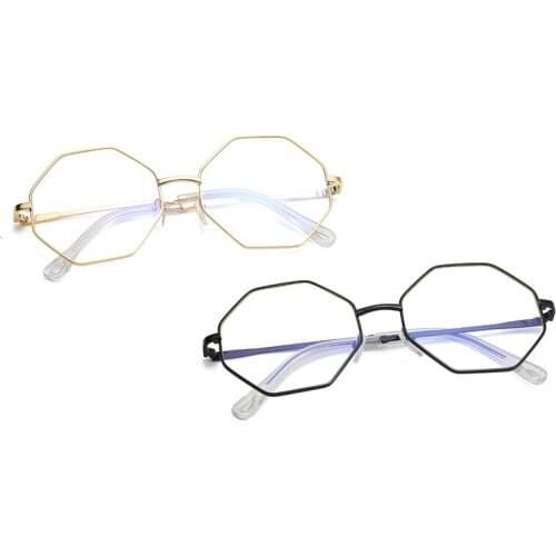 2018 Aviation retro transparent ladies glasses metal multi-frame optical lens glasses female men clear reading ordinary glasses