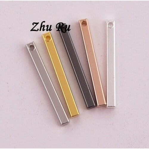 ZHU RU 20pcs/lot Arc at both ends long Strip Simple and stylish decoration earrings pendants Findings DIY Supplies Jewelry