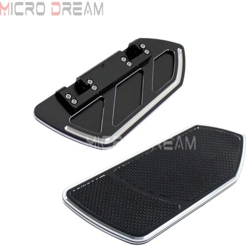 1 Pair Black Motorcycle Passenger Floorboard Billet Footpegs Floor Rear Boards For Harley Road King FLH Street Tour Glide FLT