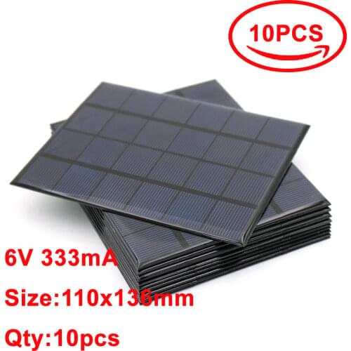 1pc x Solar Module 6V 2W Portable Module DIY Small Solar Panel for Cellular Phone Charger Home Light Toy Solar Cell Education