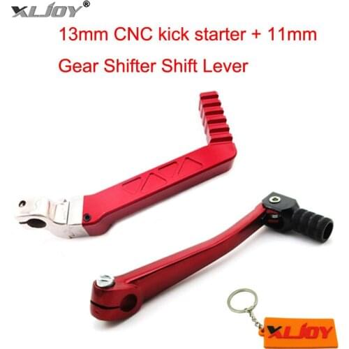 11mm Gear Shifter Shift Lever+13mm CNC Kick Start Starter Gear Shift Lever For 50cc 90cc 110cc 125cc Chinese CRF50 Pit Dirt Bike