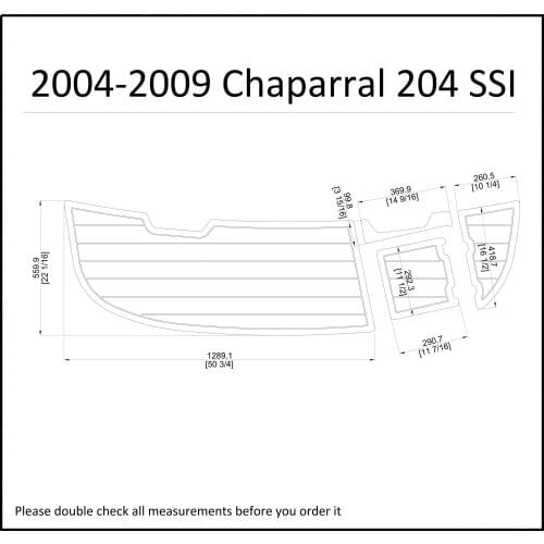 2004-2009 Chaparral 204 SSI Swim Platform Pad Boat EVA Teak Decking 1/4" 6mm