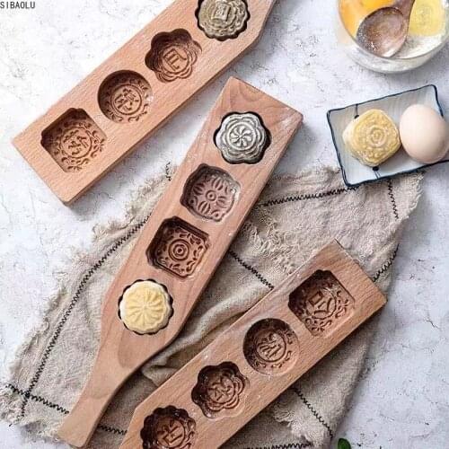 2019 Mung bean cake ice skin Mid-Autumn moon cake mold household hand-pressing baking tools dessert hand mold