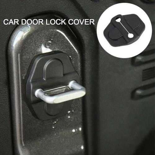 6 Pcs Car Door Lock Cover Trim Corrosion Protection ABS cover for Jeep Wrangler JL Gladiator JT 2018 2019 2020 Car Accessories
