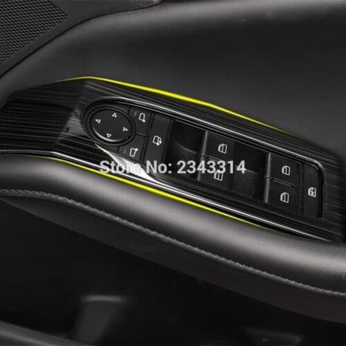 7pcs For Right Hand Drive Vehicle For Mazda CX-30 CX30 2019 2020 Armrest Window Switch Lift Cover Trims Auto Styling Accessories