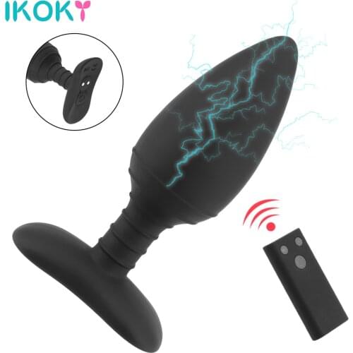 Anal Plug Strong Electric Shock Vibrators For Women Men Butt Massager Couple Tools Female Male Sex Toys Erotic Machine Wireless