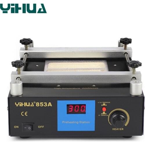 Digital Preheat Soldering Station High Power ESD BGA Rework Station PCB Desoldering IR Preheating 110V/220V YIHUA 853A