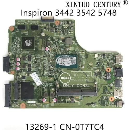 CN-0T7TC4 0T7TC4 T7TC4 For Dell Inspiron 3443 3543 5749 Laptop Motherboard 13269-1,FX3MC W/ i5-5200u gt820m 100% tested working
