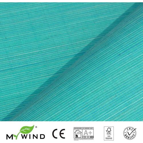 2019 MY WIND green blue ABACA Grasscloth Wallpapers Luxury Natural Material Innocuity Paper Weave Design Wallpaper In Roll Decor