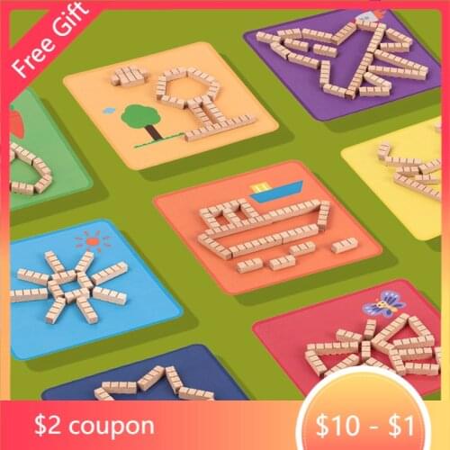 Creative puzzle toy Montessori card shape matching puzzle logic thinking training board game children assembling educational toy