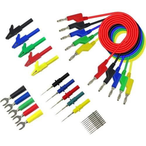 P1036B series 4mm Banana to Banana Plug Test Lead Kit for Multimeter with Alligator Clip U-type & Puncture Test Probe Kit