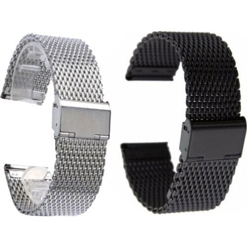 Men Milanese Watch Band Link Bracelet Wrist Strap 20 22mm Mesh Stainless Steel Female 20mm 22mm Universal Milanese Watchband