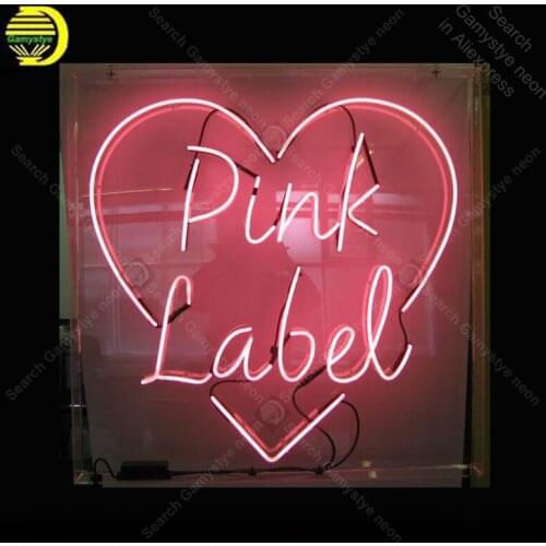 Neon Sign for Pink Label Neon Bulb sign handcraft Signboard Glass tube Dropshipping personalized Neon light sign Trade mark
